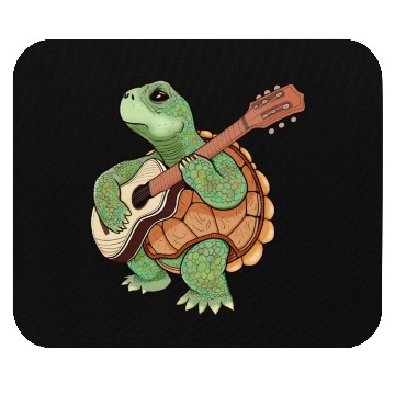 Discover A turtle and a guitar Mouse Pads