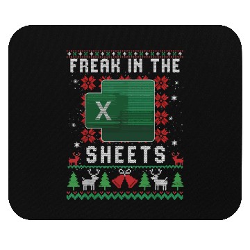 Discover Freak In The Sheets Excel Ugly Christmas Sweater Mouse Pads
