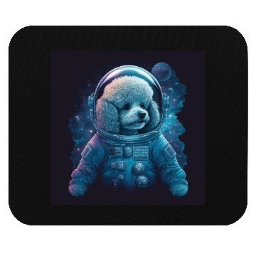 Discover A Poodle In Space Mouse Pads