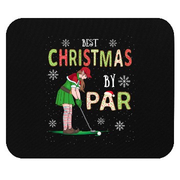 Discover Golf Elf Pun Golfer Christmas Golfing Mouse Pads