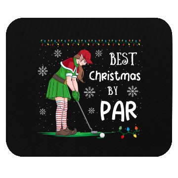 Discover Golf Elf Pun Golfer Christmas Golfing Mouse Pads