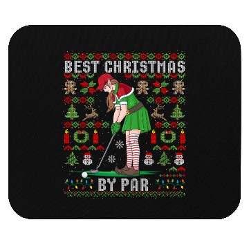 Discover Golf Elf Pun Golfer Ugly Christmas Golfing Mouse Pads