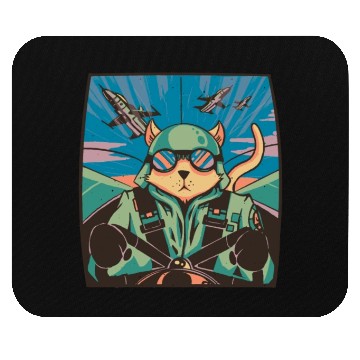 Discover Fighter jet pilot-cat Fighter jet pilot-cat inspir Mouse Pads