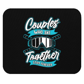 Discover Skiing Skier Couple Mouse Pads