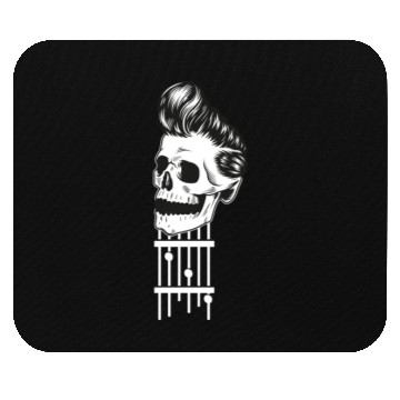 Discover Rock N Roll Skeleton Head -Sweet Rock On Guitar Mouse Pads