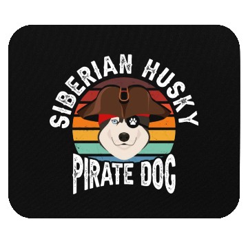 Discover Siberian Husky Pirate Dog Mouse Pads