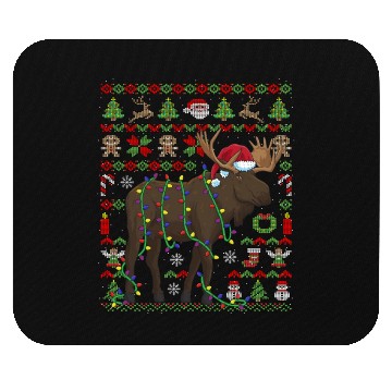 Discover Ugly Christmas Moose Sweden Mouse Pads