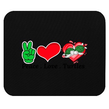 Discover Peace ,Love , Turtles Mouse Pads