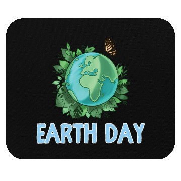 Discover Earth Day Gift Globe Plants Butterfly Save the Mouse Pads