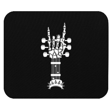 Discover Rock & Roll Skeleton Guitar Music Lover Rockstar Mouse Pads