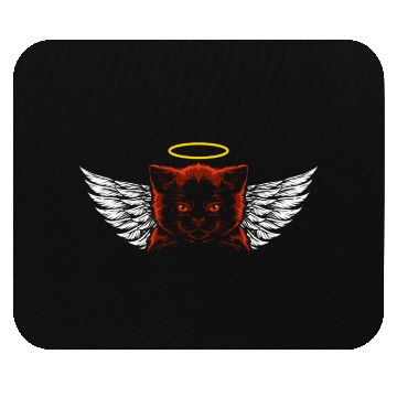 Discover Angel and devil cat Mouse Pads