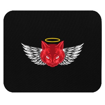 Discover Angel and devil cat Mouse Pads