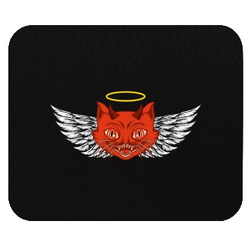 Discover Angel and devil cat Mouse Pads