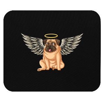 Discover Angel pug dog Mouse Pads