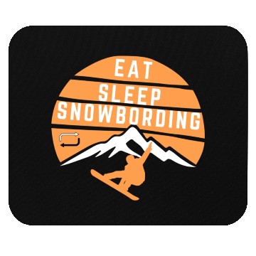Discover Eat sleep snowboarding repeat Winter sport lover Mouse Pads