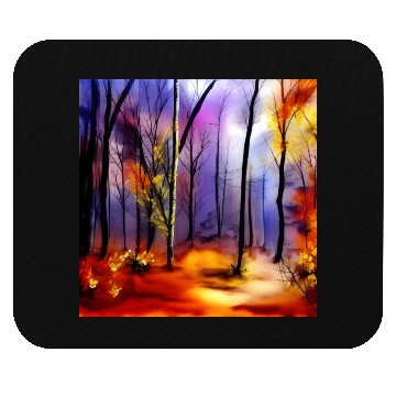 Discover Magic watercolor nature forest Mouse Pads
