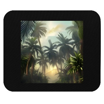 Discover Jungle with palm trees Mouse Pads
