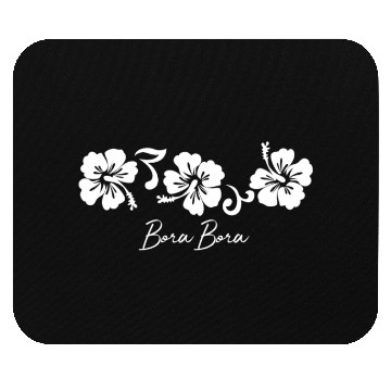 Discover Bora Bora French Polynesia Hibiscus Flower Mouse Pads