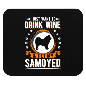 Discover Samoyed And Wine Sled Dog Mouse Pads
