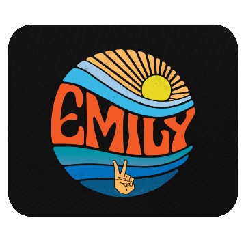 Discover Emily Mouse Pads Vintage Sunset Emily Groovy Tie Dye