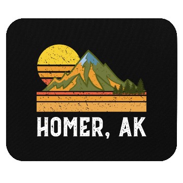 Discover Mountain Sunset Vacation Homer Alaska Mouse Pads