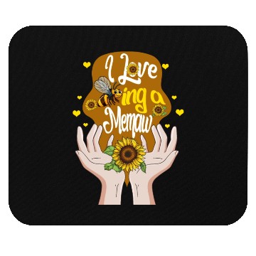 Discover Memaw Simple Mouse Pads, I Love Being A Memaw Bee
