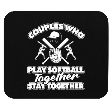 Discover Softball Couple Mouse Pads