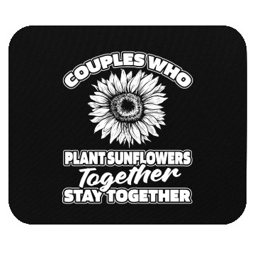 Discover Sunflower Gardening Couple Mouse Pads