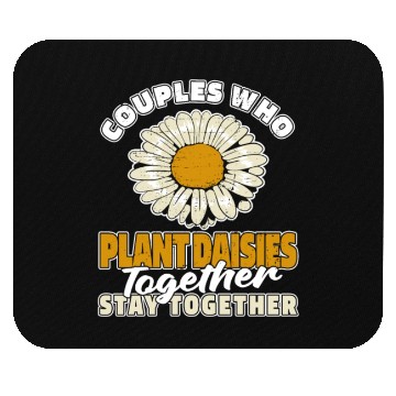 Discover Daisy Gardening Couple Mouse Pads