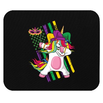 Discover Dab Unicorn Festival Parade Beads 2023 Mardi Gras Mouse Pads