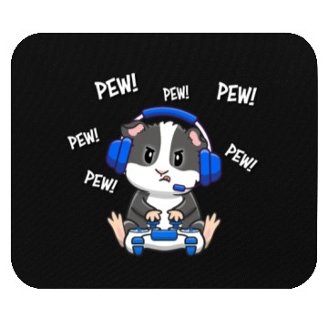 Discover Black and White Guinea Pig Mouse Pads
