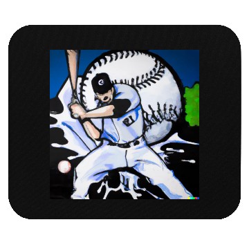 Discover Baseball Player Graffiti Art graphic Mouse Pads