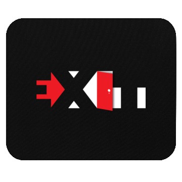 Discover Exit Typography Design Mouse Pads