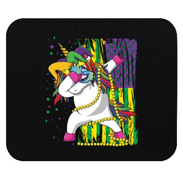 Discover Dab Unicorn Festival Parade Beads Mardi Gras Mouse Pads