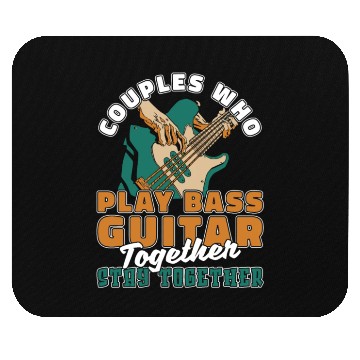 Discover Bass Guitar Bassist Couple Mouse Pads