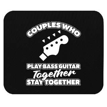 Discover Bass Guitar Bassist Couple Mouse Pads