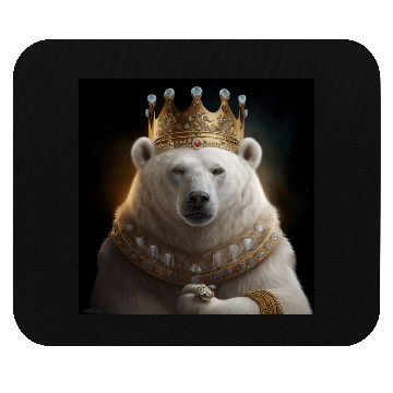 Discover Polar Bear King Mouse Pads