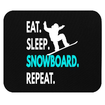 Discover Snowboarding Eat Sleep Snowboard Repeat Mouse Pads