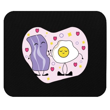 Discover Breakfast Buddies for Bacon Eggs Lover Mouse Pads