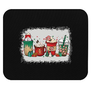 Discover Christmas Coffee Cup Bleached Mouse Pads