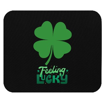 Discover Irish Feeling Lucky four leaf Shamrock Mouse Pads