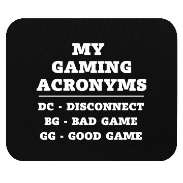 Discover My Gaming Acronyms Mouse Pads
