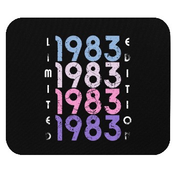 Discover 40 Years Vintage 1983 Retro 40th Birthday Mouse Pads