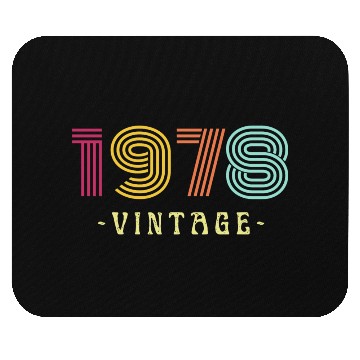 Discover Neon Rainbow Retro Birthday Year Vintage 1978 Mouse Pads