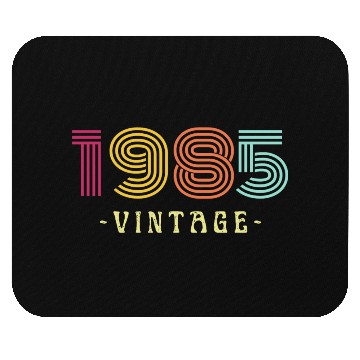 Discover Neon Rainbow Retro Birthday Year Vintage 1985 Mouse Pads