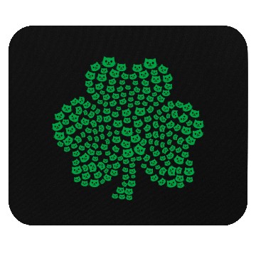 Discover Womens cats Icon white Shamrock St. Patrick's Day Mouse Pads