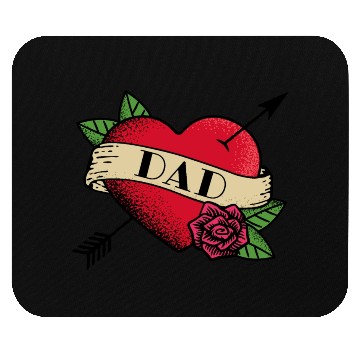 Discover Heart Tattoo Dad Mouse Pads