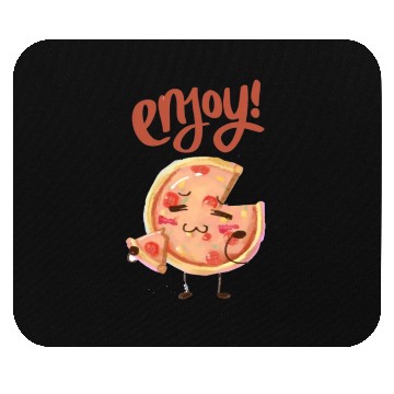 Discover Enjoy funny pizza sticker , stimulate , pastries Mouse Pads