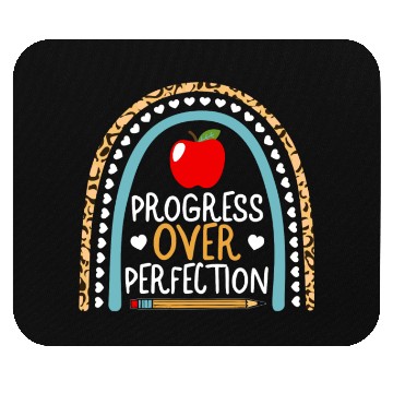 Discover Progress Over Perfection Leopard Inspirational Mouse Pads