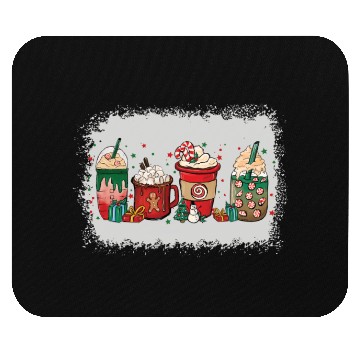 Discover Christmas Coffee Cup Bleached Mouse Pads